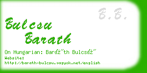 bulcsu barath business card